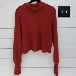 Everly Cropped Mock Neck Sweater, Medium